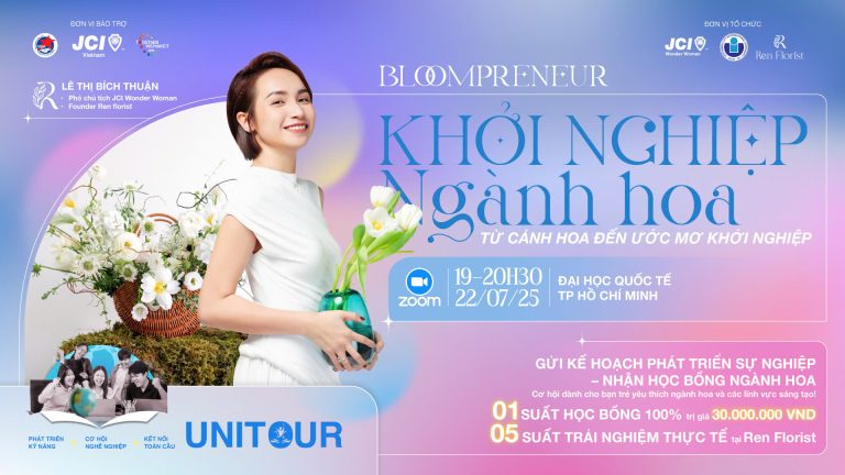[UHUB NETWORK X UNITOUR BY JCI WONDER WOMEN] ZOOMTALK: “BLOOMPRNEUR – KHỞI NGHIỆP NGÀNH HOA”