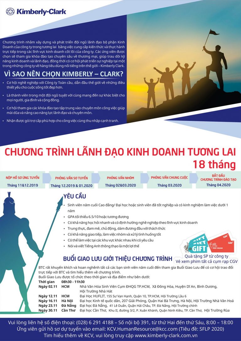 CHƯƠNG TRÌNH LÃNH ĐẠO KINH DOANH TƯƠNG LAI KIMBERLY – CLARK – 18 THÁNG