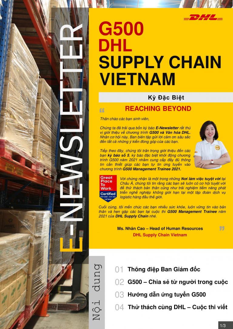 [DHL – SUPPLY CHAIN VN] – ENewsLetter – Kỳ 5 / Tháng 4