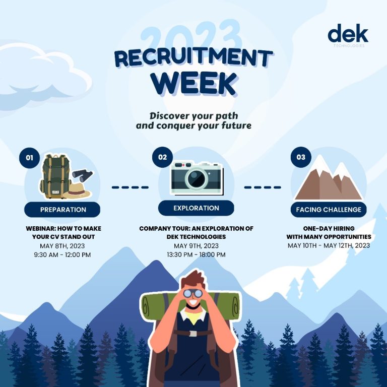 DEK Technologies Vietnam’s Recruitment Week 2023 – Career Expedition