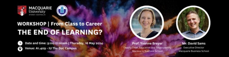 [MACQUARIE UNIVERSITY] Workshop “From Class to Career: THE END OF LEARNING?”
