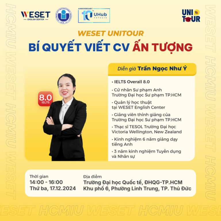 [U-SHINE 2024] _ [UHUB NETWORK x WESET] Workshop “Bí quyết viết CV ấn tượng cho sinh viên”
